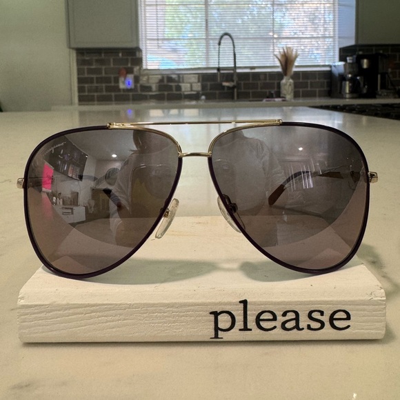 SALVADORE FERRAGAMO Quartz sat aviator sunglasses 🦋